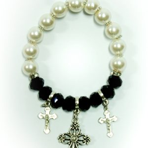 Bracelet With Crosses - Onyx Color