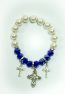 Bracelet With Crosses - Lapis Lazuli Color