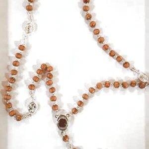 wood with icons rosary